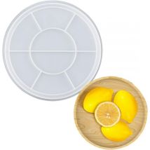 Moule Resine Epoxy Plateau, Moule Plateau en Résine Silicone, Moule Silicone Resine Epoxy, Moule en Silicone pour Resine Sous Verres, Rond Moule