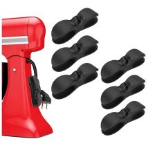 Sollbry - Noir 6 Pcs Organiseur Cordon pour Appareils - Organisateur Adhésive pour Petits Appareils Cuisine Enrouleur de Cordon Support de Cordon
