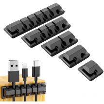 Organisateur de câbles de bureau Cable Clip, lot de 5, gestion des câbles, organisateur de câbles pour chargeurs USB/câbles de souris/câbles de