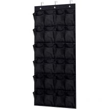 Sollbry - Organiseur de chaussures de porte, étagère à chaussures de porte - 24 poches en maille extra larges pour organisateur de chaussures de