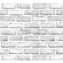 Papier peint brique blanc gris, papier peint autocollant, papier peint autocollant, dosseret de cuisine, salon - Sollbry