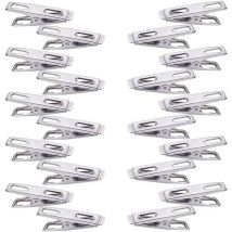 Sollbry Pinces à Linge, 20 Pcs Pinces à Linge INOX, Pinces à Linge métal, Petites Pinces à Linge, Multifonctionnel Vêtements Pinces, Coupe-Vent et