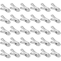 Sollbry - Pinces à Linge Acier Inoxydable-30 pièces Durable Serviette Clips,Pince a Linge,pour vêtements Chaussette Alimentaire étanchéité Photos(5