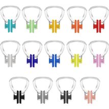 Sollbry - Pinzas nasales para natación, 14 unidades, con gel de sílice impermeable para niños (7+ años) y adultos, multicolor