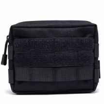 Poche Molle Tactique Pochette edc Sacoche Ceinture Militaire Multifonctionnel pour Randonnée Voyage Sport en Plein Air (Noir) - Sollbry