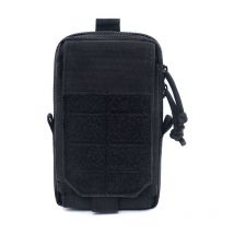 Pochette Tactique Téléphone Sacoche Ceinture Molle Gadget edc Sac Militaire pour Randonnée Cyclisme Voyage (Noir) - Sollbry