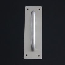 Poignées de porte de grange en acier inoxydable, en argent, pour hangar, porte coupe-feu commerciale, porte coulissante, robuste - Sollbry