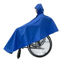Poncho imperméable pour fauteuil roulant, bandes réfléchissantes à capuche, imperméable, coupe-vent, léger pour personnes âgées et patients - Sollbry