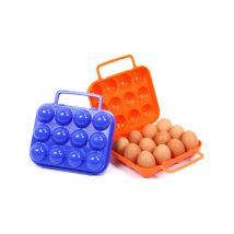 Sollbry - Porte-œufs de camping Essentiels de camping avec poignée Boîte à œufs adaptée pour camping-car extérieur, camping, pique-nique (12 grilles,