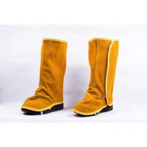 Sollbry - Protecteur de Chaussures de Soudeur, Couvre-Chaussures Ignifuges, 1 Paire de Guêtres de Soudage en Cuir, pour la Construction de Soudage