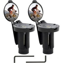 Sollbry - Retroviseur Velo Miroirs De Vélo Retroviseur Trotinette Electrique Retro Miroir Convexe 360° Réglable Rétroviseur Pliable pour Guidon pour