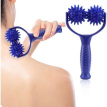 Sollbry - Rouleau de Massage Balle de Massage Pied Rouleau Massage Anti Cellulite avec Poignée Pour Masser Les Dos Épaules Bras Jambes (Bleu)