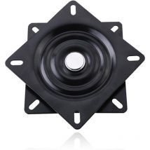 Roulement Carrée De Plateau Tournant, 15cm, Base Pivotant, pour Les Meubles Sofa tv Et Tabouret De Bar, Noir - Sollbry