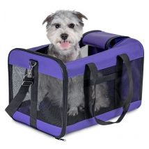 Sac De Transport Chat/Sac De Transport Chien pour Chats, Petits Chiens, Chatons Ou Chiots, Souple et Pliable avec Tapis en Laine pour Voyage en