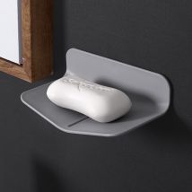 Selbstentleerende Duschseifenschale für Seife oder Schwamm, Seifenspender ohne Bohren mit starker Viskosität für die Dusche, V-förmige Seifenschale