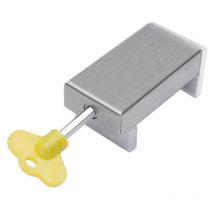 Serrure de fenêtre de porte 1 pièces serrure de fenêtre de sécurité coulissante avec clé pour fenêtres coulissantes portes coulissantes, rails sans