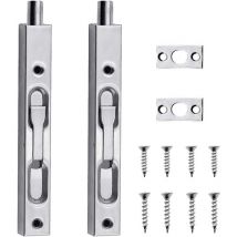 Serrure Encastrée Loquet de Porte 6 Pouces Loquet Coulissant de la Poignée à levier loquet de Porte Dissimulé avec Des Vis Convient aux Portes