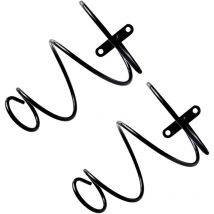 Set mit 4 wandmontierten Weinflaschenhaltern, spiralförmiges Weinpräsentationsregal aus Metall, Schwarz - Sollbry