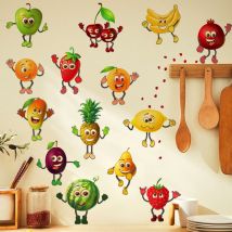 Stickers Muraux Cuisine Fruit Autocollant Mural Fruit Banane Citron Décoration Murale Frigo Cuisine Salle à Manger Bar - Sollbry