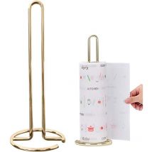 Support de Rouleau de Papier, Porte-Rouleau de Cuisine Portable en Acier Inoxydable Or Porte Rouleaux Papier Toilette Vertical en Acier Support