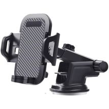 Sollbry Support de téléphone de voiture pour tableau de bord, ventouse mains libres universelle en fibre de carbone, support de téléphone portable