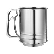 Sollbry - Tamis de Farine Cuisson Tasse de Tamis Passoire à Farine Acier Inoxydable Argent pour Filtrer Farine, Cacao en Poudre, Sucre en Poudre