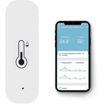 Sollbry - Thermometre Interieur, Tuya Lot de 1 Thermomètre Connecté WiFi Thermomètre Hygromètre Intérieur avec Moniteur à Distance et Alarme de