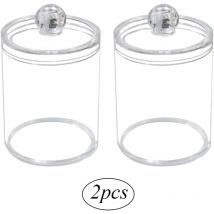 Transparent Boite a Coton Tige ​Transparente Boîte de Coton Boîtes de Rangement ​pour Rangement Coton Tige et Coton - Sollbry
