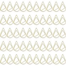 Trombones, 100 pièces marqueurs goutte d'eau en métal doré - pour livre, note, papier, affiche, photo - Sollbry