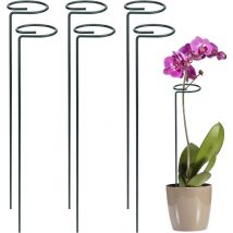 Sollbry - Tuteur Plante 6 Pièces Support Plante Anneau Métal Jardin Anneau de Support pour Les Plantes Fleurs Légumes 40cm