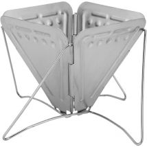 Verser sur le goutteur de café, filtre à café réutilisable en acier inoxydable portable sans papier pliable pour café en plein air - Sollbry