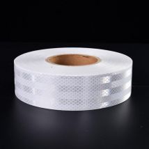 Sollbry Weißes reflektierendes Klebeband, 5 cm x 10 m, selbstklebendes reflektierendes Klebeband, hohe Sichtbarkeit, wasserdichtes reflektierendes