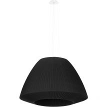 Lustre Bella tissu, verre, acier 3xE27 Sollux