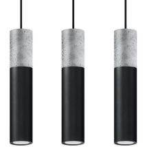Sollux - Suspension Borgio Acier, béton 3xGU10