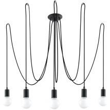 Edison 5 Black chandelier