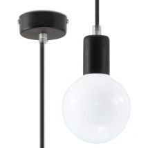 Sollux - Suspension Edison tissu, acier 1xE27