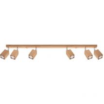 Ledbox - Plafonnier Keke bois 6xGU10 Sollux