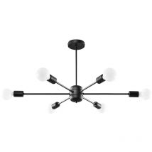 Lustre Lango acier 6xE27 Sollux
