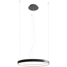 Sollux - Lighting Rio Lámpara colgante de techo con anillo led integrado, negro, 4000 k, 3870 lm