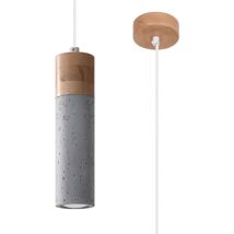 Suspension Zane Béton, Bois 1xgu10 Sollux
