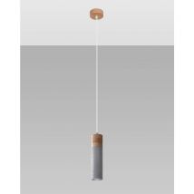 Ledbox - Suspension zane gris béton/bois GU10 IP20 SL.0965