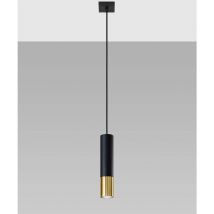 Sollux - Suspension loopez 1 noir/or GU10 IP20 SL.0952
