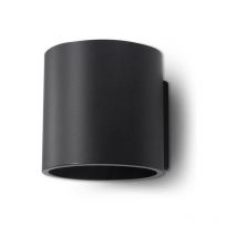 Applique murale orbis 1 aluminium 1x G9 noir Sollux SL.0048
