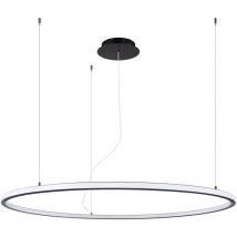 Risa Plafonnier suspendu led intégré moderne de 120 cm, noir - Sollux