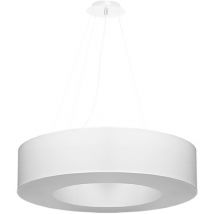 Lustre Saturno tissu, PVC, acier 6xE27 Sollux