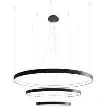 Ledbox - Sollux Lighting Rio Integrierte LED-Pendel-Deckenleuchte, Schwarz, 3000 k, 17210 lm