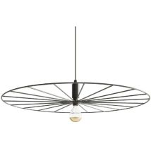 Pendelleuchte Hängelampe Esszimmerleuchte Retro Rad Designleuchte Schwarz D 60 Cm