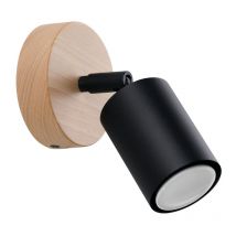 Applique Verdo acier / bois 1xGU10 Sollux