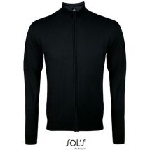 Sol ́s Herren Strickjacke mit Reißverschluss L413 (00548) Gr. m schwarz
