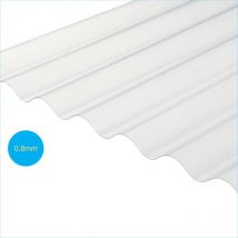 Radmat Building Products - Solstice 3' pvc Corrugated Lightweight Sheeting Clear 2440mm x 762mm x 0.8mm